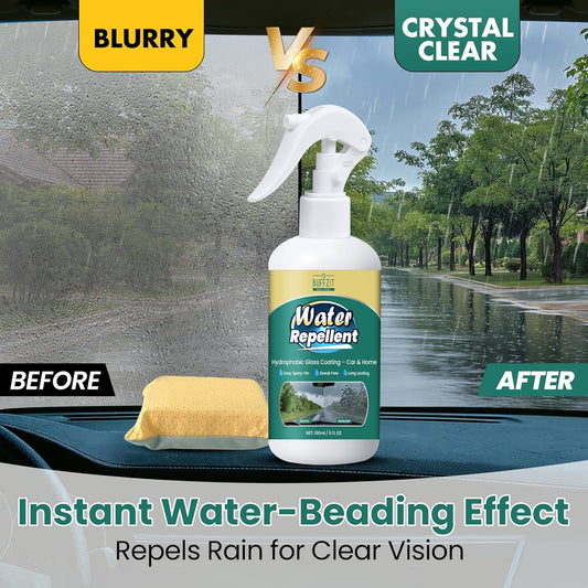 Glass Water Repellent Spray - Hydrophobic Rain Repellent for Car Windshield, Shower Doors, Windows & Mirrors - Long-Lasting Waterproof Treatment, Streak-Free Vision, Prevents