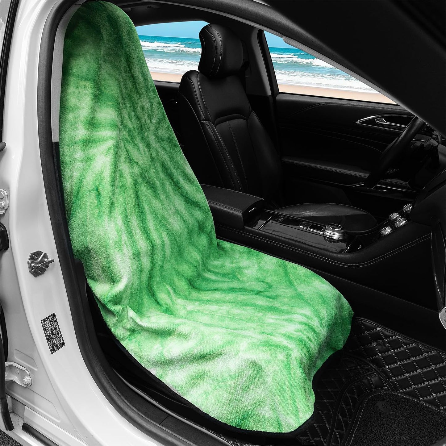 Waterproof Sweating Car Seat Cover for Post Gym Workout, Running, Swimming, Beach and Hiking, Universal Fit Non-Slip Towel Bucket Seat Protector for Cars SUV Trucks, Machine Washable (Grey)