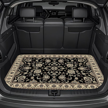 Universal Car Trunk Mat 29" x 39",Purple Colorful Flowers All Weather Trunk Protection Cargo Liner, Durable Cargo Mat Rear Trunk Liner,Stylish Vehicle Interior Accessories Suitable for Most Car Models
