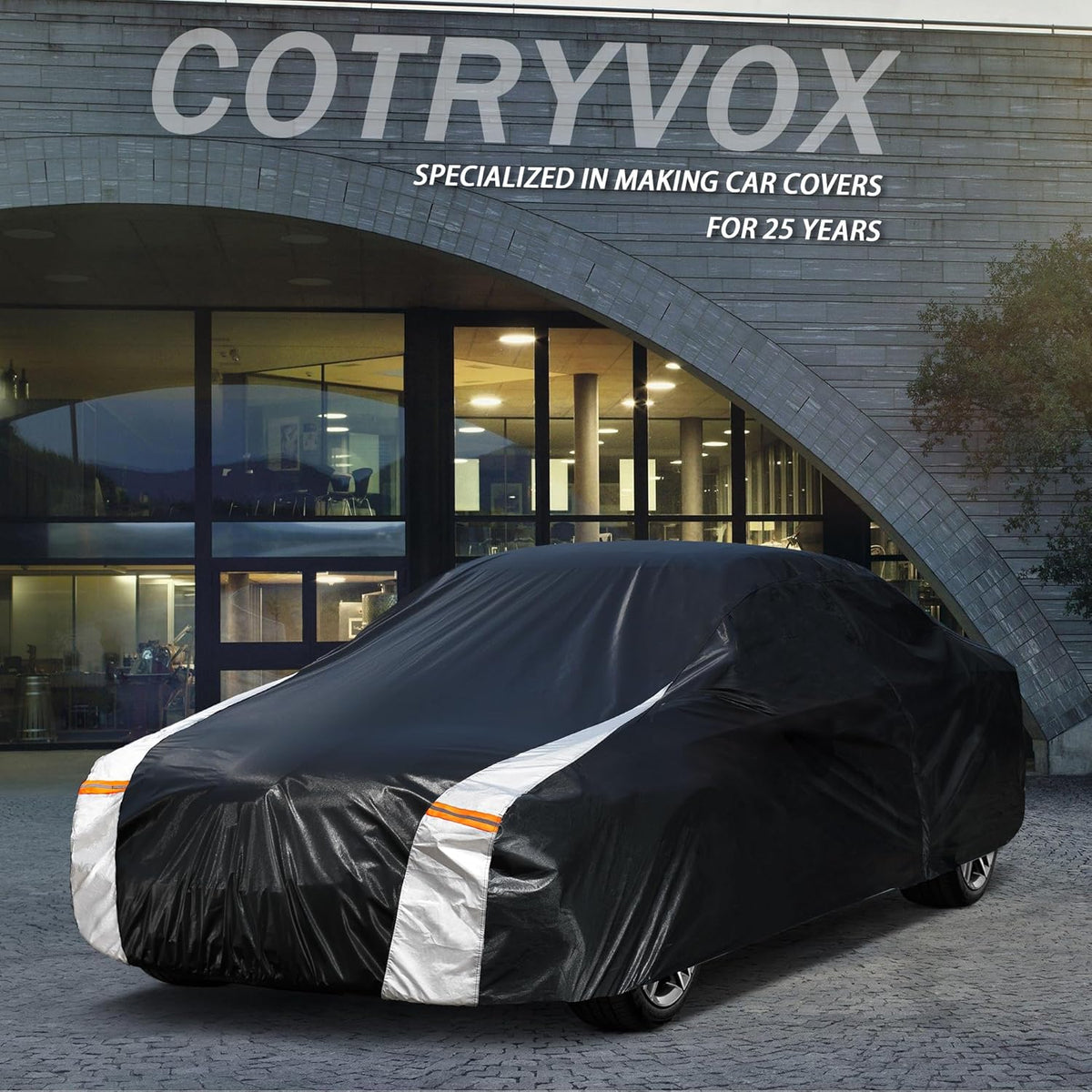 Large SUV Car Cover for Chevy Suburban 100% Waterproof All Weather, Heavy Duty Outdoor Full Exterior Covers Rain Sun Wind UV Protection. - Colors A