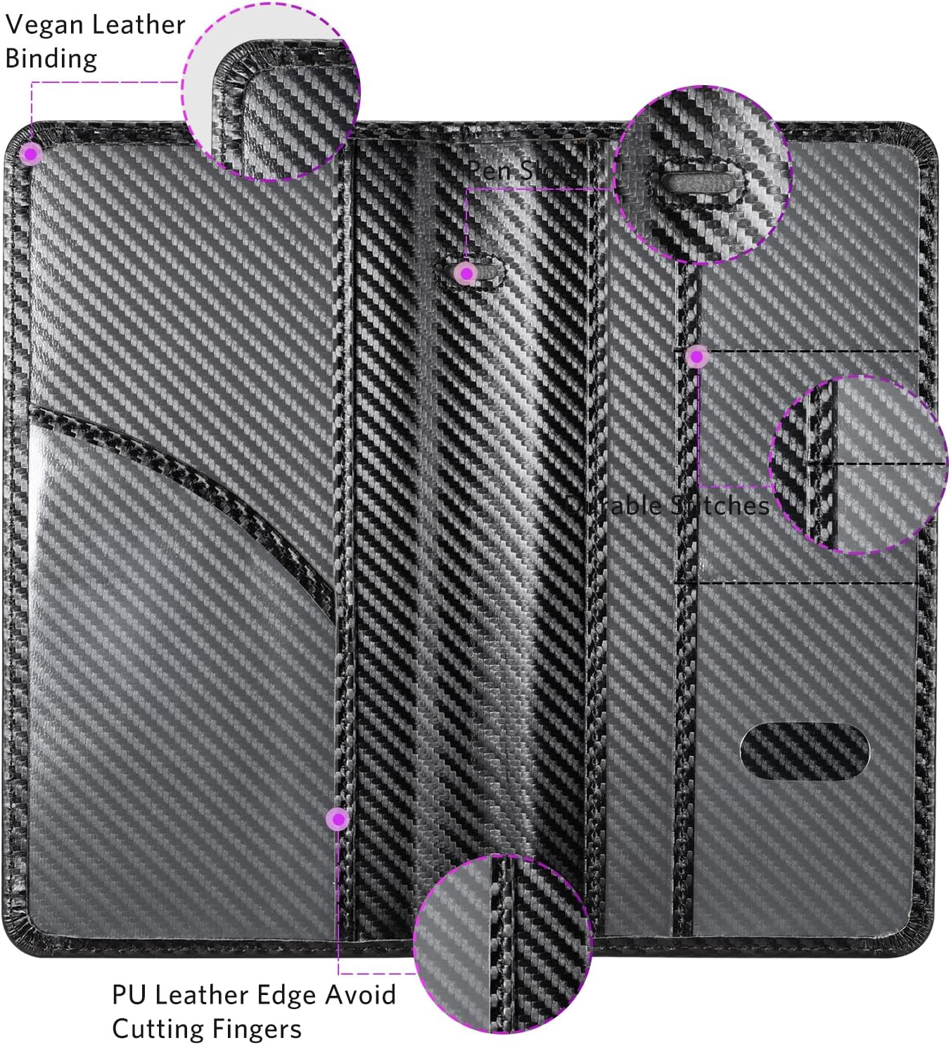 CoBak Car Registration and Insurance Holder - Vehicle Glove Box Car Organizer,Auto Truck Comparment Accessories Case with Magnetic Closure for Driver License,Cards - Colors A