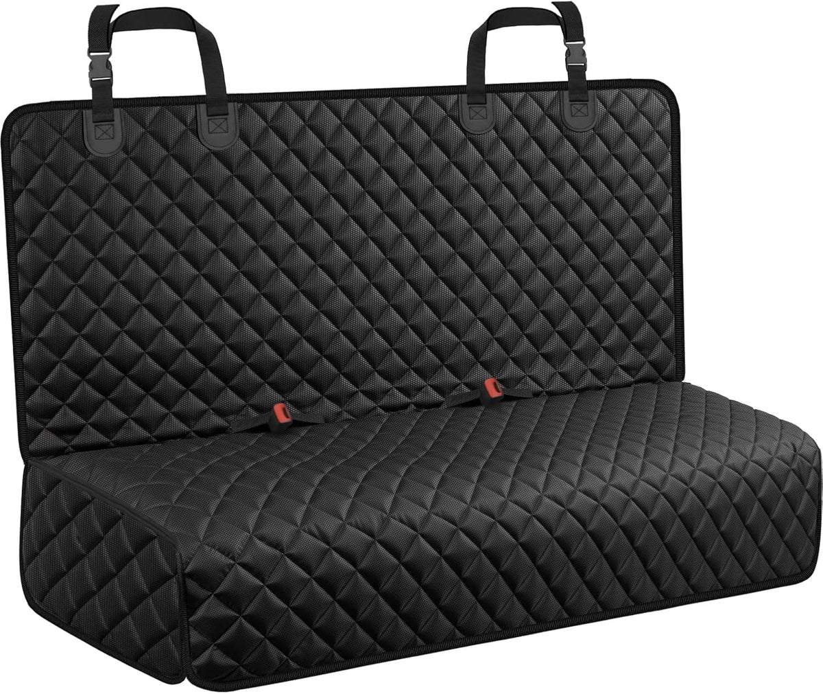 URPOWER Dog Car Seat Cover for Back Seat - Waterproof Non-Slip Car Seat Protector for Dogs Pet, Scratchproof Back Bench Seat Covers for Mid-Size Cars, Mid-Size SUVs, Black