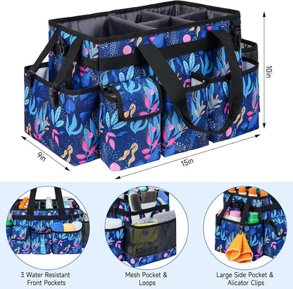 Cleaning Caddy,Cleaning Bag for Housekeepers,Cleaning Supplies Organizer with Handle,Black
