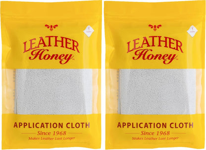 Leather Honey Lint-Free Application Cloth: Microfiber Cloth for Use with Leather Conditioner and Cleaner. Made in The USA Since 1968
