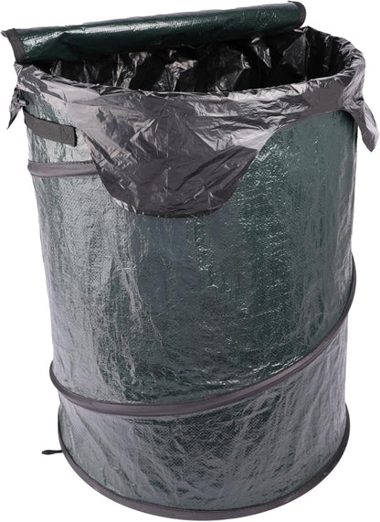 Coghlan's Deluxe Durable Pop-Up Trash Can – Collapsible Garbage Bin with Zippered Lid, Bag Clips, and Anchoring Points for Camping, Home, and Outdoor Use – 29.5 Gallon