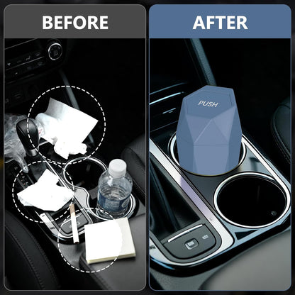 Car Trash Can with Lid - 2-Pack, Interior Accessories for Vehicles, Leakproof Garbage Can with 30 Detachable Trash Bags, Multipurpose Organizers and Storage Solutions for Home and Office