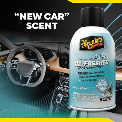 Meguiar’s Whole Car Air Refresher Odor Eliminator, Summer Breeze, 2 Oz— Car Air Freshener For Commuters, Detailers; Mist Refreshes Cabin For Sedan, Suv, Truck, Van