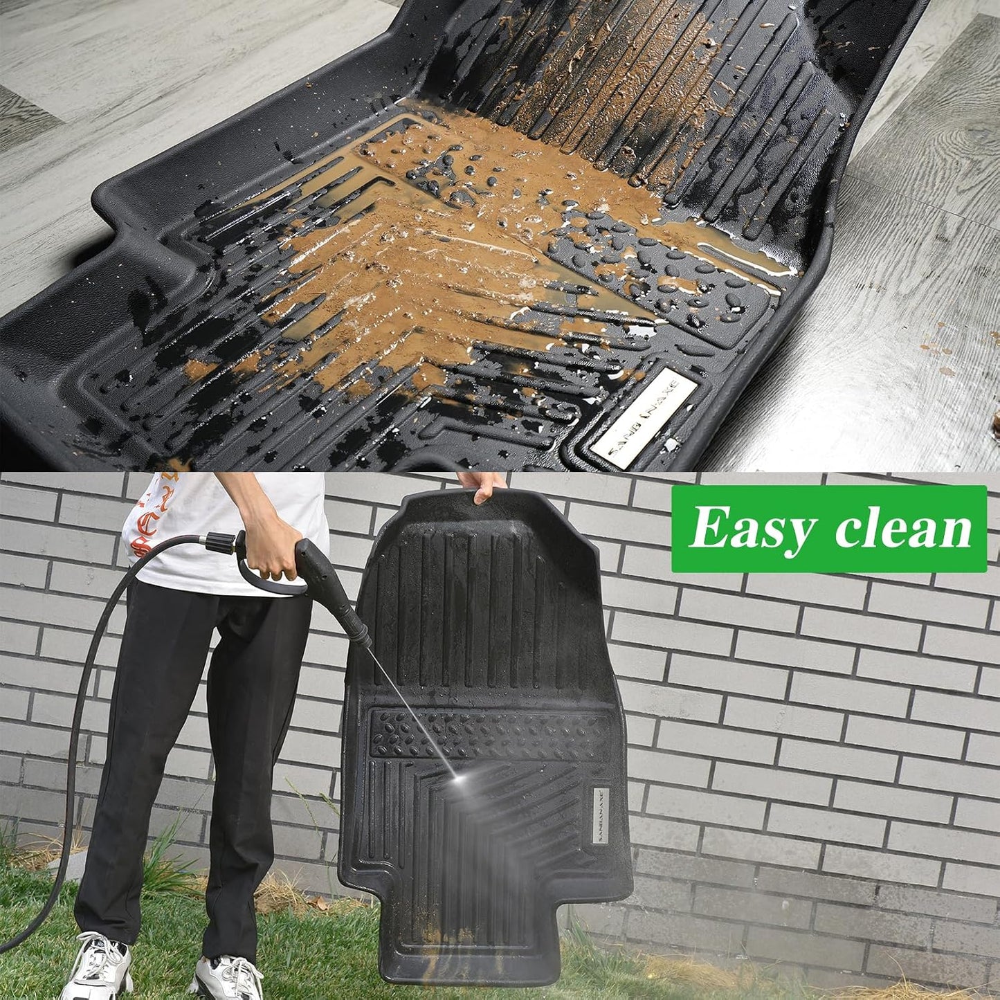 Floor Mats & Trunk Mat for 2012-2017 Chevy Equinox/GMC Terrain,TPE All Weather Protection 2 Rows Car Floor Liners with Cargo Liners for Chevrolet Equinox Accessories