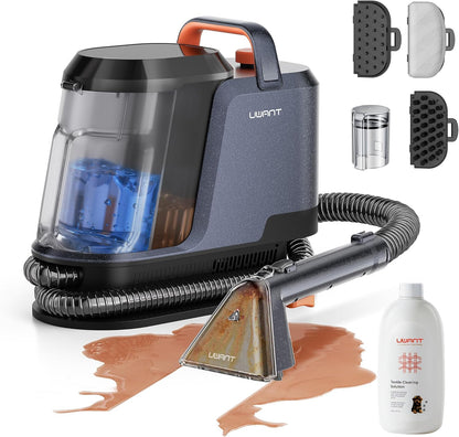 Uwant Carpet Cleaner Machine 18Kpa Powerful Suction, Portable Carpet Cleaner with Cleaning Tools&Self-cleaning Upholstery Cleaner for Cars,Sofa Set of 1