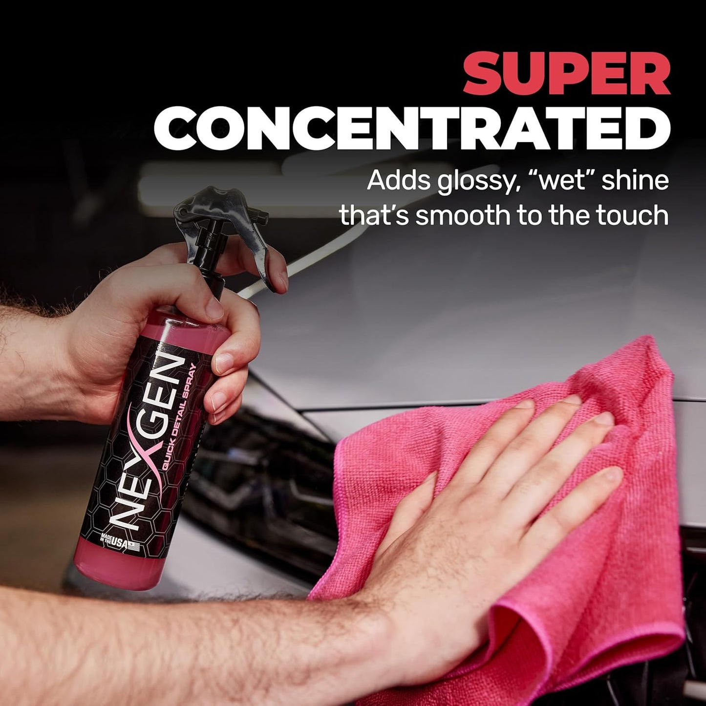 Nexgen Quick Detail Spray (16oz) - Ultimate Spot Cleaner & Ceramic Coating Maintenance - Instant Car Detailing for Freshly Waxed Shine - Car Cleaning Supplies - Protects & Extends Paint Lifespan