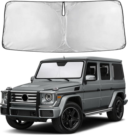 EcoNour Car Windshield Sun Shade | 2025 Upgraded Innovative No-Light-Pass Technology for Maximum Coverage | Foldable Sun Shade Keeps Your Vehicle Cool | Must-Have Car Accessories | Small (59" x 29") - Colors B