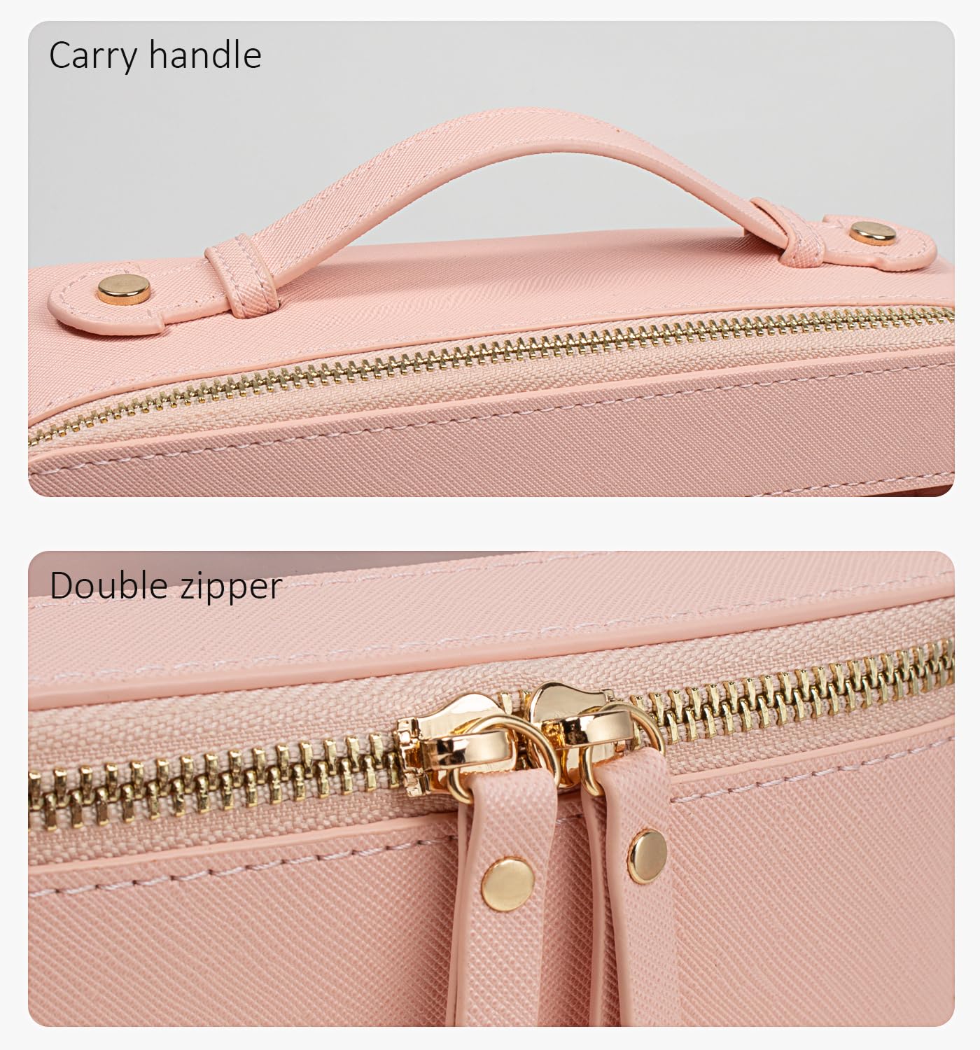 LETGO Clear Makeup Bags, TSA Approved Toiletry Bag with Zipper, Clear Makeup Organizer Fit Carry-on Travel Essentials,Clear Cosmetic Bags for Women Men (C-Beige)