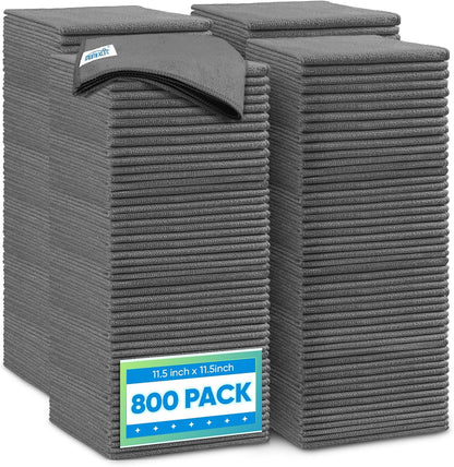 HOMEXCEL Microfiber Cleaning Cloth 12 Pack, 12.5 x 12.5 inch Microfiber Towels for Cars, Ultra Absorbent Washing Cloth, Lint Free Streak Free Cleaning Rags for Car, Kitchen, and Window (Grey)