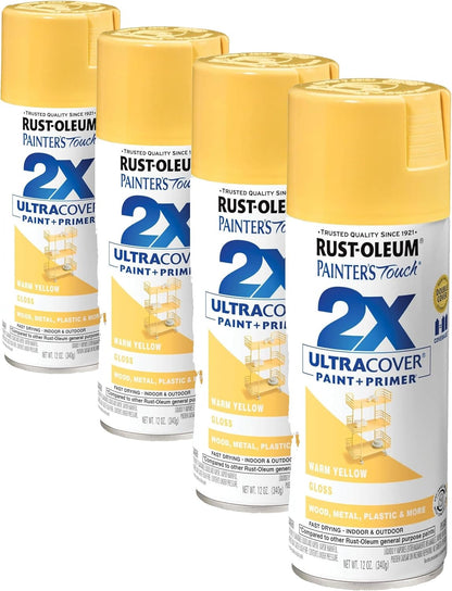 Rust-Oleum 334029 Painter's Touch 2X Ultra Cover Spray Paint, 12 oz, Gloss Clear - Colors A