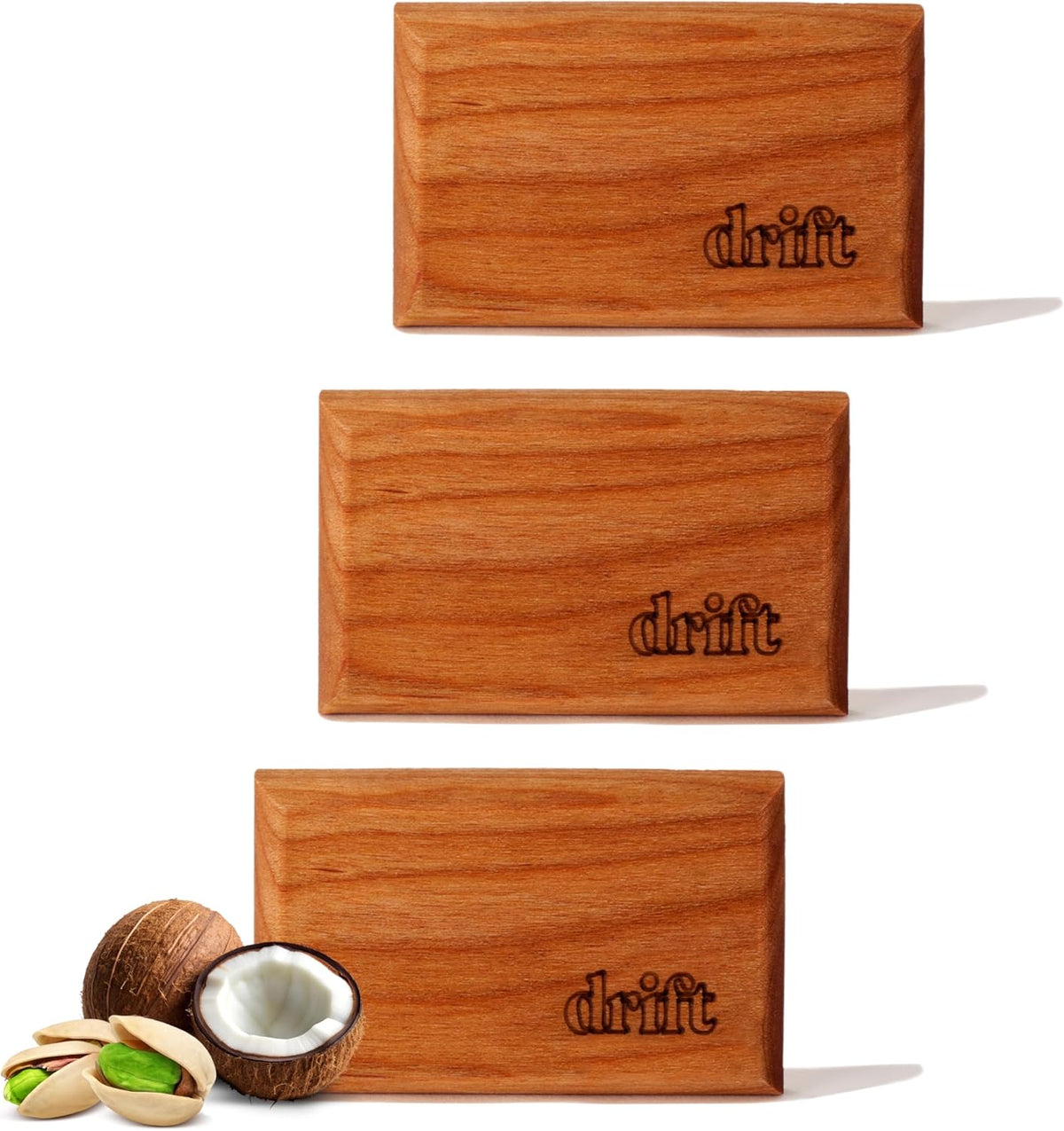 Drift Car Air Freshener - The Original Wood Air Freshener - Car Odor Eliminator - Long Lasting Scent - Metal Clip - Essential Oils - Clean Ingredients - Variety 3 Pack Refill - NO CLIP INCLUDED