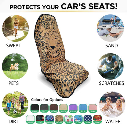 Waterproof Sweating Car Seat Cover for Post Gym Workout, Running, Swimming, Beach and Hiking, Universal Fit Non-Slip Towel Bucket Seat Protector for Cars SUV Trucks, Machine Washable (Grey)