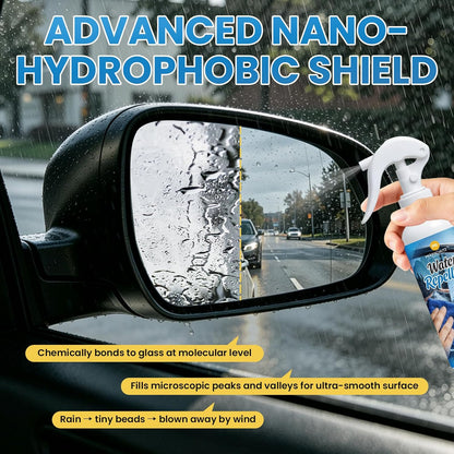 Glass Water Repellent Spray – Hydrophobic Coating for Car Windshield, Side Windows & Mirrors, Multi-Surface Waterproof Cleaner for Auto Glass & Shower Glass, 130ml