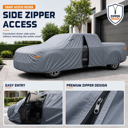 SUV Cover Waterproof All-Weather,Outdoor Full Exterior Automobiles SUV(Length 182-190 inch) with Windshield Sun Shade Universal Fit Toyota RAV4,CRV,Model Y,Q5,Size S2 (See SizeChart)