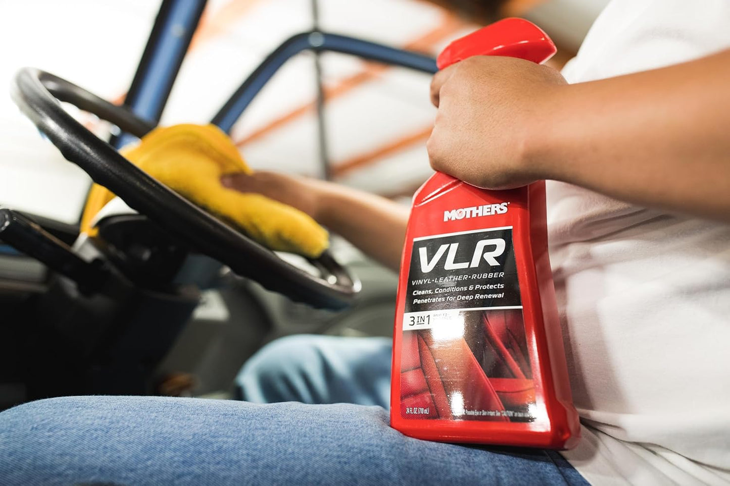 Mothers VLR Vinyl-Leather-Rubber Care, 24 oz. — Cleans, Conditions & Protects In One Step – pH Balanced Formula with Neatsfoot Oil & Lanolin To Protect Against Drying, Fading & Cracking (06524)