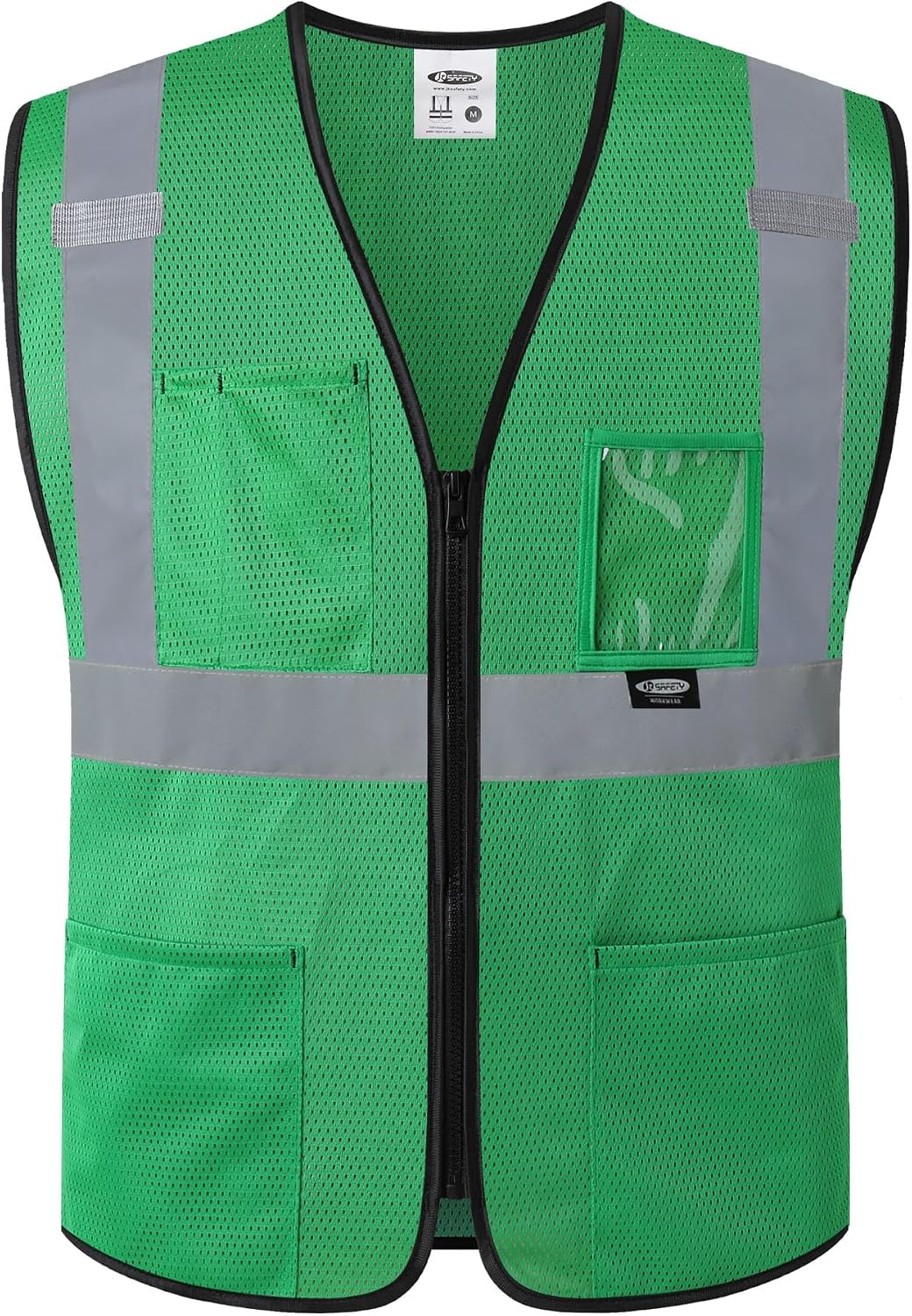 JKSafety Safety Vest for men women Hi Vis Vest with Pockets and Zipper High Visibility Meet ANSI Standard（BX310