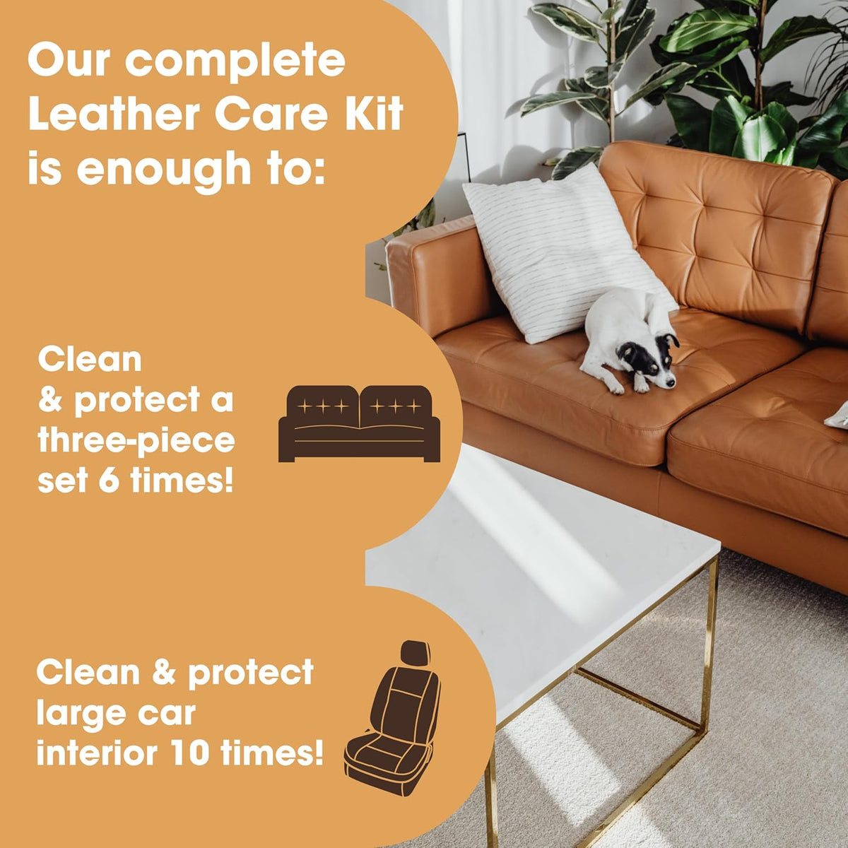 Furniture Clinic Leather Cleaning Wipes | 80 Count | 4-in-1 Clean, Nourish, Condition, & Restore Leather & Vinyl Furniture, Handbags, Jackets, Car Seats, Interiors & More | Residue & Streak-Free