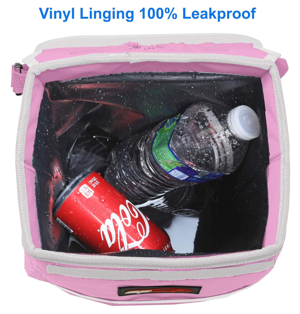 EPAuto Waterproof Car Trash Can with Lid and Storage Pockets, 2.5 Gallon, Black
