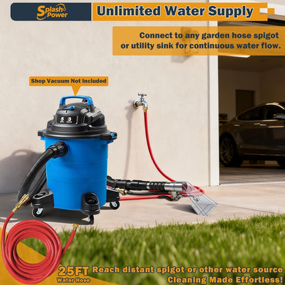 Shop Vac Extractor Attachment Kit for Wet/Dry Vacuum, Universal Hose Adapter for Carpet Upholstery Cleaning & Auto Detailing