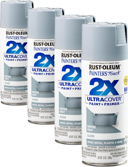 Rust-Oleum 334029 Painter's Touch 2X Ultra Cover Spray Paint, 12 oz, Gloss Clear - Colors D