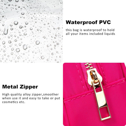 Small Clear Makeup Bag for Purse Small Cosmetic Bag Travel Size Toiletry Bags Cute Travel Makeup Bag,Coin Purse,Car Asscessories Organizer Storage Travel Essentials for Women Girls(Clear-Beige)