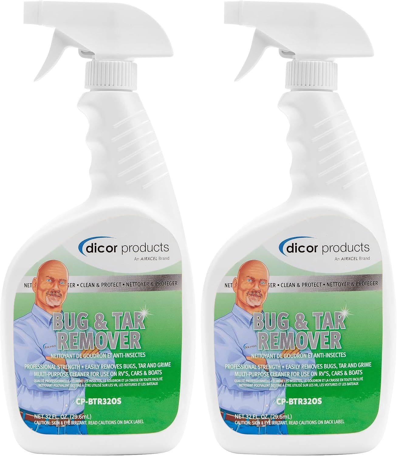 Dicor CP-BTR320S Bug & Tar Remover Cleaner Spray for RV Roofs and Exterior, White