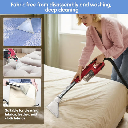 Universal Clear Vacuum Extraction Accessory with 1-1/4“,1-7/8” and 2-1/2” Adapter,Compatible with All Shop Vac Extractor,Wet Dry Vacuum Cleaner Attachments for Upholstery,Carpet Cleaning,Car Detailing