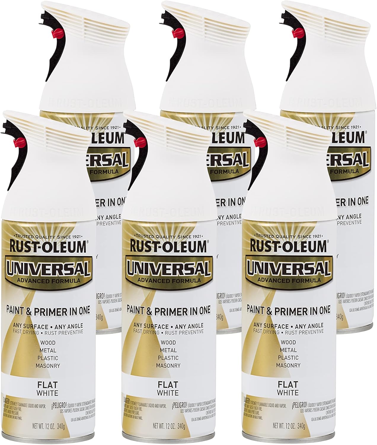 Rust-Oleum 302151 Universal All Surface Clear Topcoat Spray, 11 oz, Dead Flat Clear - Colors A