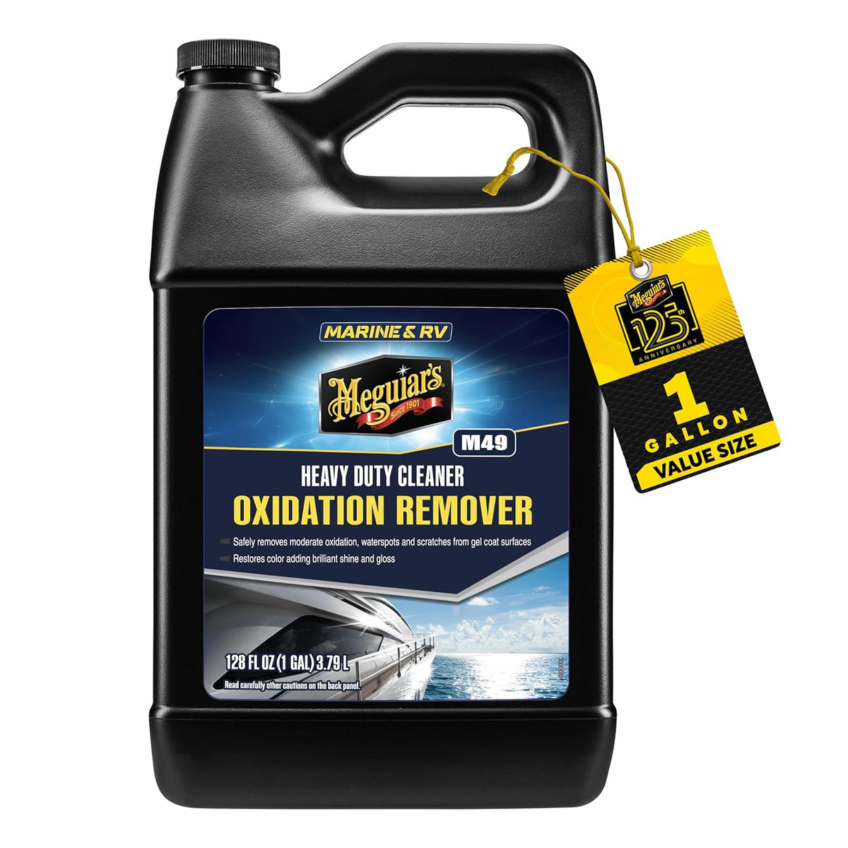 Meguiar's M4916 Marine/RV Heavy Duty Oxidation Remover, Oxidation, Water Spot, Stain, and Boat Scratch Remover for Vehicles with Gel Coat and Fiberglass Surfaces, 16 Oz - Packaging may vary