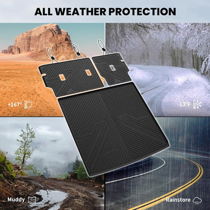 LASFIT Floor Mats for Honda CR-V 2026 2025 2024 2023 (Gasoline & Hybrid & e:FCEV), All Weather TPE Custom Fit Anti-Slip Pet Friendly Car Liners, 1st & 2nd Row Black