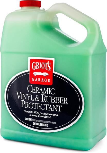 Griot's Garage Ceramic Vinyl and Rubber Protectant for Car Detailing, Restorer and Protectant for Dashboards, Door Panels, Tires, Exterior Trim, Moldings, and More, 10821, 22oz