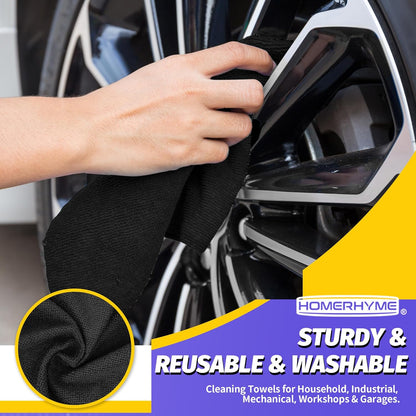 Microfiber Cleaning Cloth, 100 Pack Cleaning Rags Microfiber Towel Bulk Absorbent Lint-Free Wash Cloths, All-Purpose Shop Towels for Cars, Automotive, Garage, Home & Kitchen 11.5"*11.5"