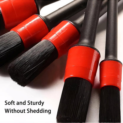 Ultra-Soft Car Detailing Brush Set, Scratch-Free Cleaning Brushes for Interior and Exterior, Air Vents, Dashboard, Wheels, Engine Bay, and Leather Surfaces