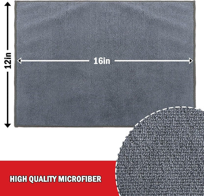 AIDEA Microfiber Cleaning Cloth 24 Pack, Microfiber Towels for Cars, Soft & Absorbent Cleaning Rags, Premium Lint Free Shop Towels for House, Kitchen, Car, 12inx16in