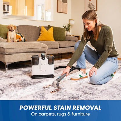 Vacmaster SCB301 400 Series Portable Carpet & Upholstery Spot Cleaner Machine, 15Kpa Power Suction with Versatile Tools for Pets, Area Rugs and Couches