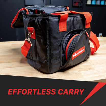 Maxshine Universal Detailing Tool Bag Tote with Belt & Handle | Durable 1680D Oxford Fabric | Compact Storage Organizer for Car Detailing Tools, Brushes, Bottles & Auto Care Accessories