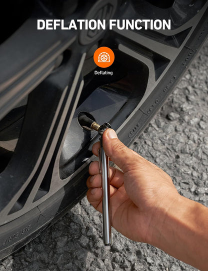 AstroAI Pencil Tire Pressure Gauge 2 Pack 10-75PSI, Calibrated to ANSI B40.1 Grade B (2%), Stainless Steel Body, Car Accessories with 3 Measurements for Cars, Bikes, Vehicles