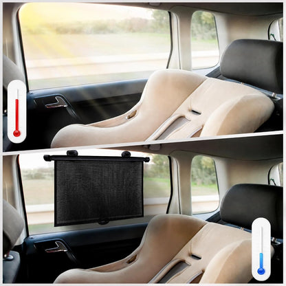 PLTCAT Car Side Window Sun Shades for Baby, 2 Pack UV Protection Breathable Mesh Sunshade, Universal Fit Auto Sun Visor for Kids Pets Travel Privacy Protection (Standard-16''x18'')