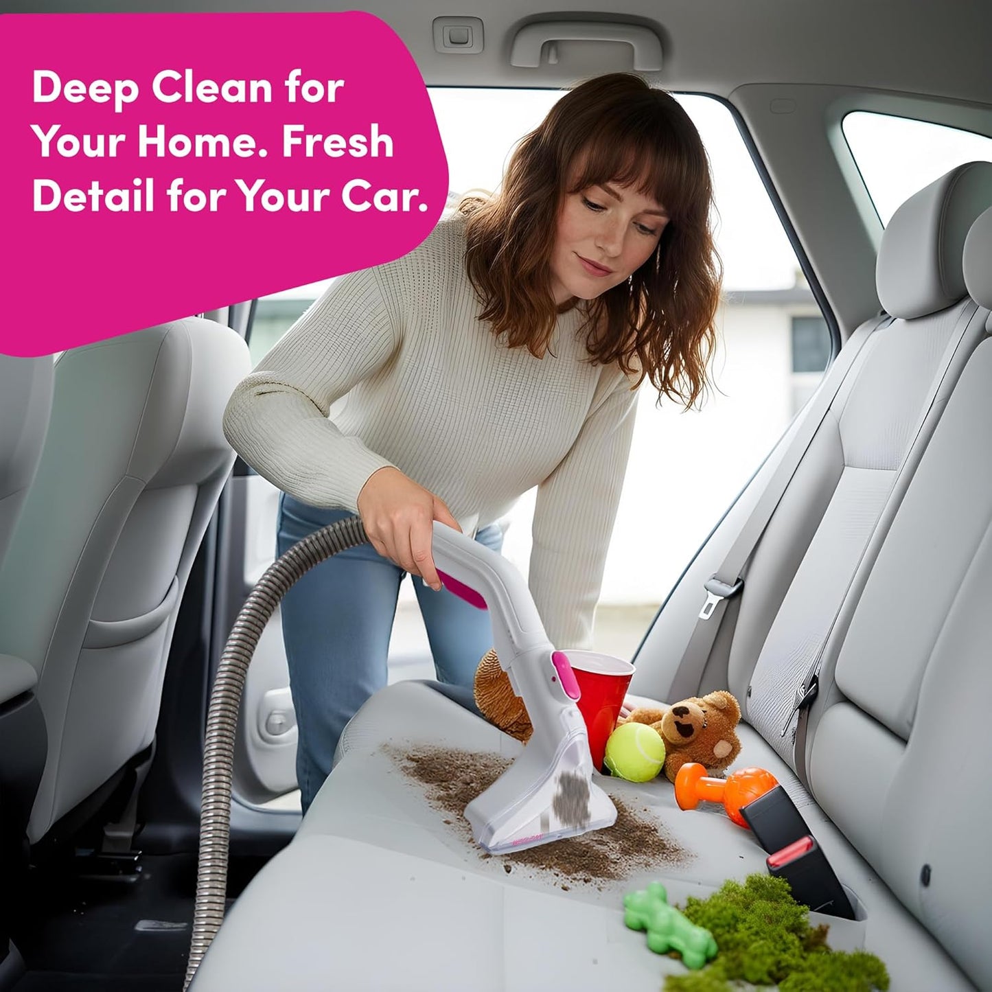 WECLEAN C1 Portable Extractor for Couch and Carpet Cleaner Upholstery Cleaner with Deep Cleaning Solution