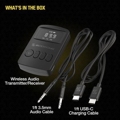 Scosche BTFM9 FM Bluetooth Transmitter Car, Dual 12W USB-C and USB-A Charging Ports, Fast Type C Car Charger, Wireless Radio Bluetooth Adapter, Hands-Free Kit for Calls, Siri and Google Assistant