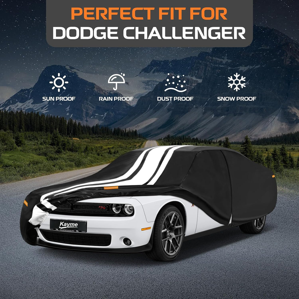 Kayme Heavy Duty Car Cover Custom Fit for BMW 3 Series 320i 325i 328i 330i 335i (1982-2026), Outdoor Full Exterior Cover with Tape and Towel, Rain Snow Sun UV Protection. - Colors B