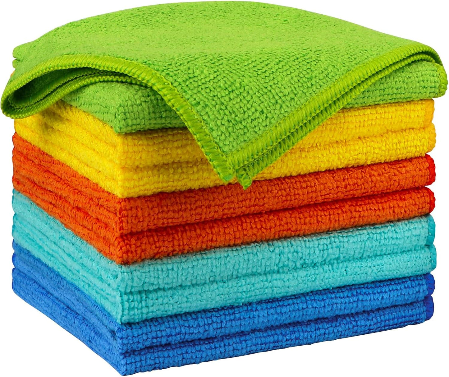 AIDEA Microfiber Cleaning Cloth, 50PK, Microfiber Towels for Cars, Premium Wash Cloths, Dusting Cloth Cleaning Rags, Absorbent Towels for SUVs, House, Kitchen, Window, Cleaning Supplies12×12"