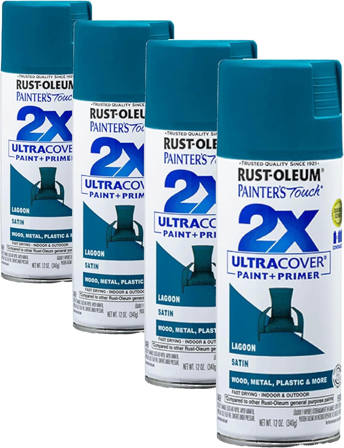 Rust-Oleum 334029 Painter's Touch 2X Ultra Cover Spray Paint, 12 oz, Gloss Clear - Colors B