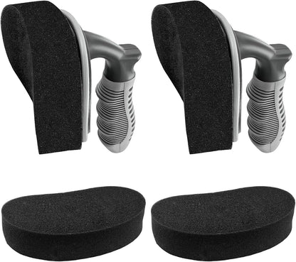 Car Tire Shine Applicator, High-Density Sponge Tyre Dressing Applicator Pad with Curved Handle, Reusable Wheel Polishing Brush Auto Detailing Foam for Applying Tire Shine (1 PCS)