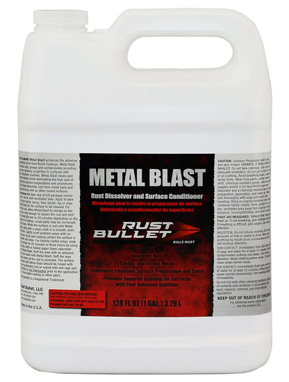 RUST BULLET Metal Blast - 24 Oz - Rust Remover & Metal Prep, Cleaner & Conditioner for Superior Adhesion, Eliminates Grease, Contaminants & Corrosion
