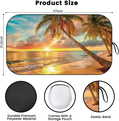 Iridescent Sun Shade for Car Windshield, Foldable Universal Car Windshield Upgrade Sunshade Enhanced UV Rays Reflective Sun Visor Shade Keeps Vehicle Cool
